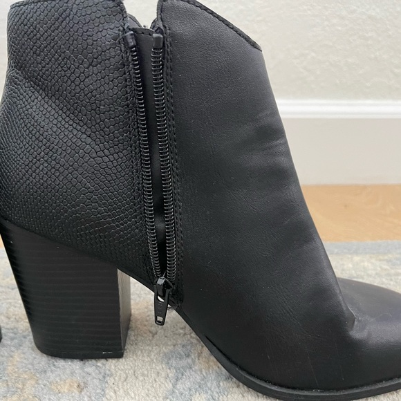 Black Leather Booties - Like New - Picture 1 of 9